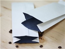white paper side gusset coffee bag 